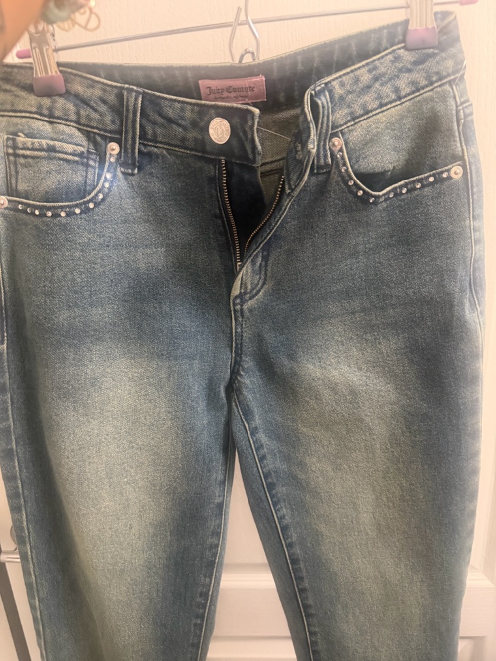 Juicy Couture Studded Light Blue Skinny Jeans